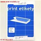 Samolepící etikety 190 x 61 PRINT pro laserové a inkoustové tiskárny A4,  100 listů v balení