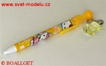 Kuličkové pero Hello Kitty s přívěskem Hello Kitty