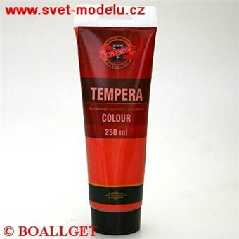Temperová barva 250 ml rumělka červená (světle červená) tuba KOH-I-NOOR