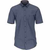 Pánská košile Casa Moda B.D. Casual Fit tmavě modrý proužek krátký rukáv vel. 3XL - 7XL (48 - 56)