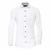 Pánská košile Casa Moda Comfort Fit bílá popelínová dlouhý rukáv vel.  50 - 56