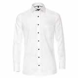 Pánská košile Casa Moda Comfort Fit bílá se strukturou dlouhý rukáv vel.  48 - 56 (3XL - 7XL)