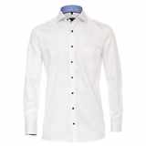 Pánská košile Casa Moda Comfort Fit bílá vzor dlouhý rukáv vel.  50 - 56 (4XL - 7XL)