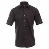 Pánská košile Casa Moda Comfort Fit černá krátký rukáv vel.  49 - 56 (4XL - 7XL)