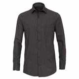 Pánská košile Casa Moda Comfort Fit černá s proužkem vzor dlouhý rukáv vel.  4XL - 7XL