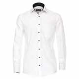 Pánská košile Casa Moda Comfort Fit dlouhý rukáv bílá se strukturou vel.  50 - 56 (4LX - 7XL)
