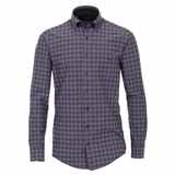 Pánská košile Casa Moda Comfort Fit fialová módní vzor dlouhý rukáv vel.  4XL - 7XL
