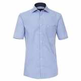 Pánská košile Casa Moda Comfort Fit krátký rukáv modrobílá kostička vel.  49 - 56 (4XL - 7XL)