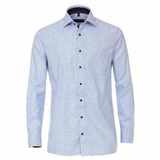 Pánská košile Casa Moda Comfort Fit módní tisk modrá dlouhý rukáv vel.  48 - 56 (3XL - 7XL)
