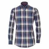 Pánská košile Casa Moda Comfort Fit modrá módní vzor dlouhý rukáv vel.  4XL - 7XL