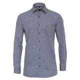 Pánská košile Casa Moda Comfort Fit modrá módní vzor dlouhý rukáv vel.  50 - 56 (4XL - 7XL)