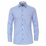 Pánská košile Casa Moda Comfort Fit modrá se strukturou dlouhý rukáv vel.  48 - 56 (3XL - 7XL)