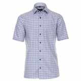 Pánská košile Casa Moda Fit modrá krátký rukáv 49 - 56 (4XL - 7XL)