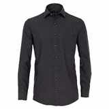 Pánská košile Casa Moda Kent Comfort Fit dlouhý rukáv černá s tečkami vel.  50 - 56 (4XL - 7XL)