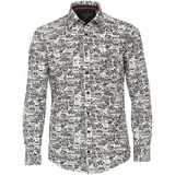 Pánská košile Casa Moda RACING Kent Casual Fit modní tisk GP MONACO dlouhý rukáv vel.  3XL - 7XL (48 - 56)