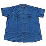 Pánská košile Kamro 22755/ 222 riflová modrá krátký rukáv 4XL - 7XL