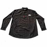 Pánská košile Kamro 23760/284 černá s potiskem na zádech dlouhý rukáv 3XL - 12XL