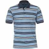 Pánská  polokošile -  tričko s límečkem modré Casa Moda 3XL - 6XL krátký rukáv