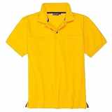 Pánská polokošile - tričko s límečkem tmavě žluté Adamo  5XL - 8XL krátký rukáv