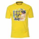 Pánská tričko Casa Moda 3XL - 6XL krátký rukáv žluté s potiskem