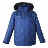 Pánská zimní funkční bunda - parka Deproc Dawson šedo-modrá vodní sloupec 8000 mm 3XL až 4XL