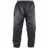 Pánské šusťákové nepromokavé kalhoty KS14641B na gumu - návlekové černé XL - 7XL