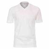 Pánské tričko Casa Moda 3XL - 6XL krátký rukáv bílá výstřih V
