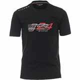 Pánské tričko Casa Moda RACING COLLECTION 3XL - 6XL krátký rukáv černá