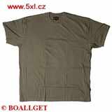 Pánské tričko Kamro khaki krátký rukáv  7XL - 10XL  15190/668