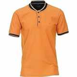 Pánské tričko oranžové na knoflíčky Casa Moda 4XL - 6XL krátký rukáv