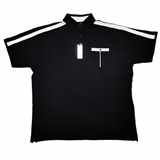 Pánské tričko s límečkem černé - polokošile krátký rukáv  5XL - 12XL