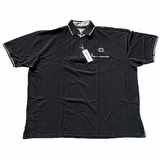 Pánské tričko s límečkem černé - polokošile krátký rukáv  7XL - 12XL