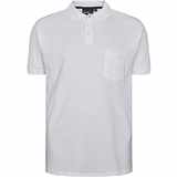 Pánské tričko s límečkem - polokošile bílá NORTH 56°4 krátký rukáv  6XL - 8XL