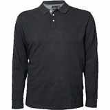 Pánské tričko s límečkem - polokošile černá NORTH 56°4  4XL - 8XL dlouhý rukáv