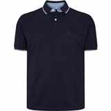 Pánské tričko  s límečkem - polokošile NORTH 56°4 tmavě modrá krátký rukáv 6XL - 8XL