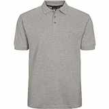 Pánské tričko s límečkem - polokošile šedá NORTH 56°4 krátký rukáv  6XL - 8XL
