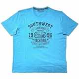 Pánské tričko SOUTHWEST Kitaro modré potisk krátký rukáv 3XL - 8XL