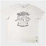 Pánské tričko SUMMER Kitaro bílé s potiskem krátký rukáv 3XL - 8XL