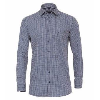 Pánská košile Casa Moda Comfort Fit modrá módní vzor dlouhý rukáv vel. 50 - 56 (4XL - 7XL)