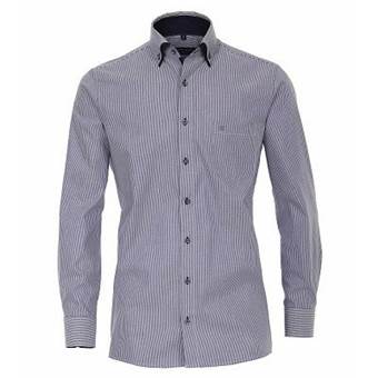 Pánská košile Casa Moda Comfort Fit modrý proužek módní vzor dlouhý rukáv vel. 50 - 56 (4XL - 7XL)