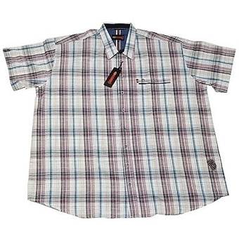 Pánská košile vícebarevná Kamro 23406/212 vel. 5XL - 10XL krátký rukáv