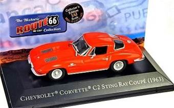 ROUTE 66 CHEVROLET CORVETTE C2 STINRAY COUPE 1963 RED