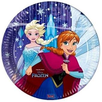 TALÍŘE PÁRTY LEDOVÉ KRÁLOVSTVÍ FROZEN LEDOVÁ VLOČKA 23 cm 8 ks