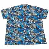 Pánská havajská košile Kamro 16285/ 194 vel.  5XL - 12XL krátký rukáv