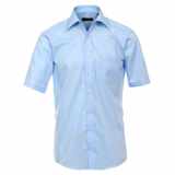 Pánská košile Casa Moda Comfort Fit azurově modrá krátký rukáv vel.  43 - 46 (XL -XXL)
