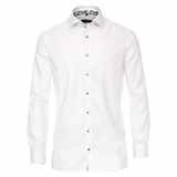 Pánská košile Casa Moda Comfort Fit dobby bílá dlouhý rukáv vel.  48 - 56 (3XL - 7XL)