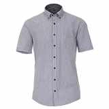 Pánská košile Casa Moda Comfort Fit jemný proužek modrá krátký rukáv vel.  4XL - 7XL (50 - 56)