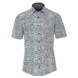 Pánská košile Casa Moda Comfort Fit módní tisk proužky krátký rukáv vel.  48 - 56 (3XL - 7XL)