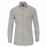 Pánská košile Casa Moda Comfort Fit módní tisk tečky hnědá dlouhý rukáv vel.  48 - 56 (3XL - 7XL)