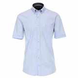 Pánská košile Casa Moda Comfort Fit modrá krátký rukáv vel.  3XL - 7XL (47 - 56)